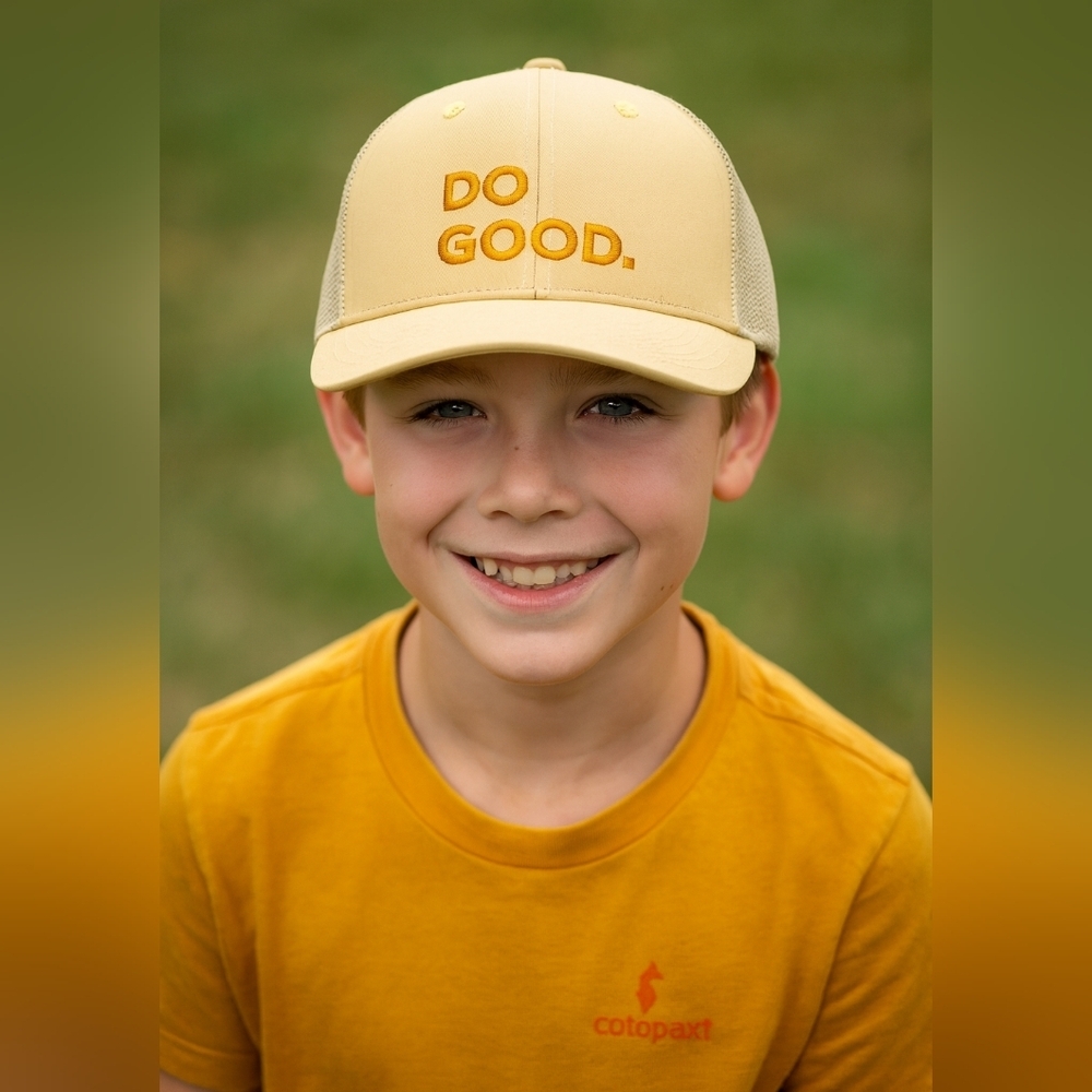 NWT Cotopaxi Kids Do Good Trucker Hat-Wheat
